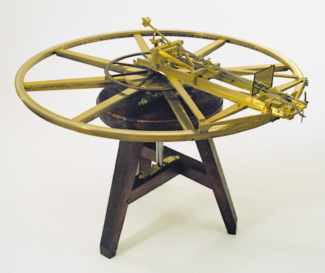 Abgebildet ist eine Kreisteilmaschine, die von Georg Friedrich von Reichenbach entwickelt wurde.