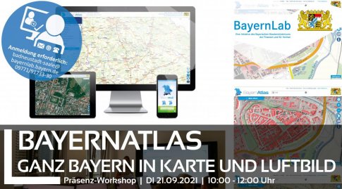 Informationsgrafik zur Veranstaltung des BayernLabs Bad Neustadt an der Saale zum 
Thema 
