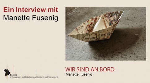 Flyer zum Interview von Manette Fusenig zu ihrer Ausstellung 